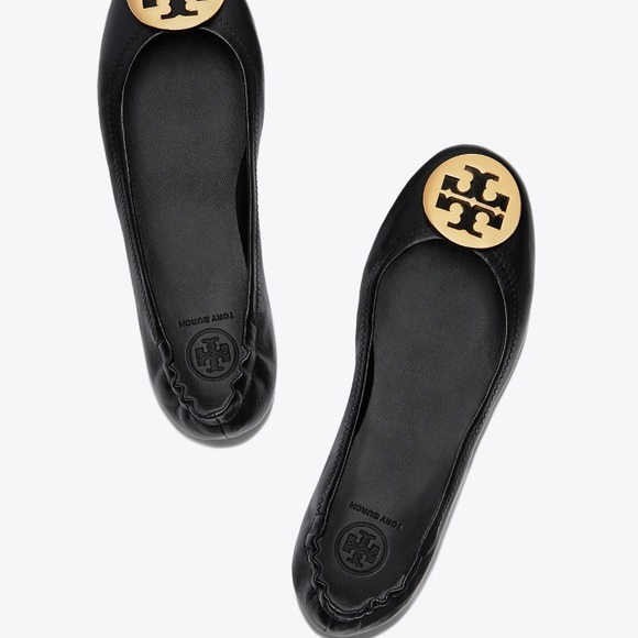 Tory Burch Shoes - 🖤TORY BURCH Black/Gold Minnie Flats🖤